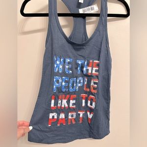 We The People Like to Party Racer Back Tank Top Size XS